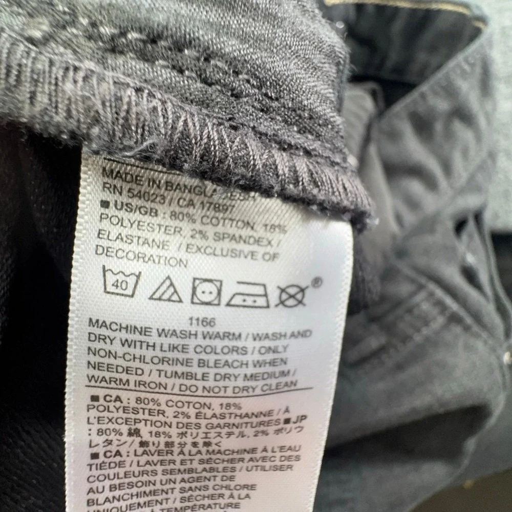 Banana Republic Mens Travel Jean Slim Fit Gray 32x30 Stretch Denim Pants